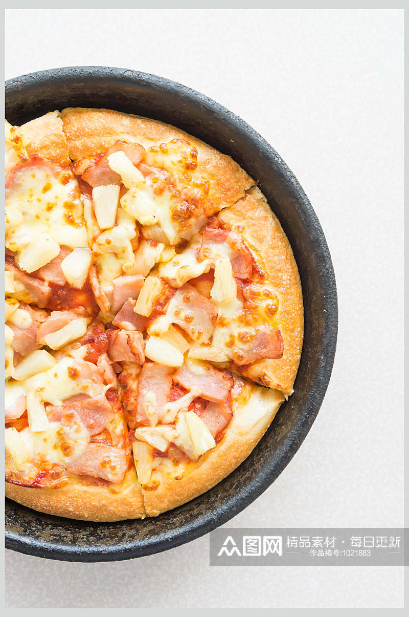 披萨美食图片 火腿芝士披萨素材