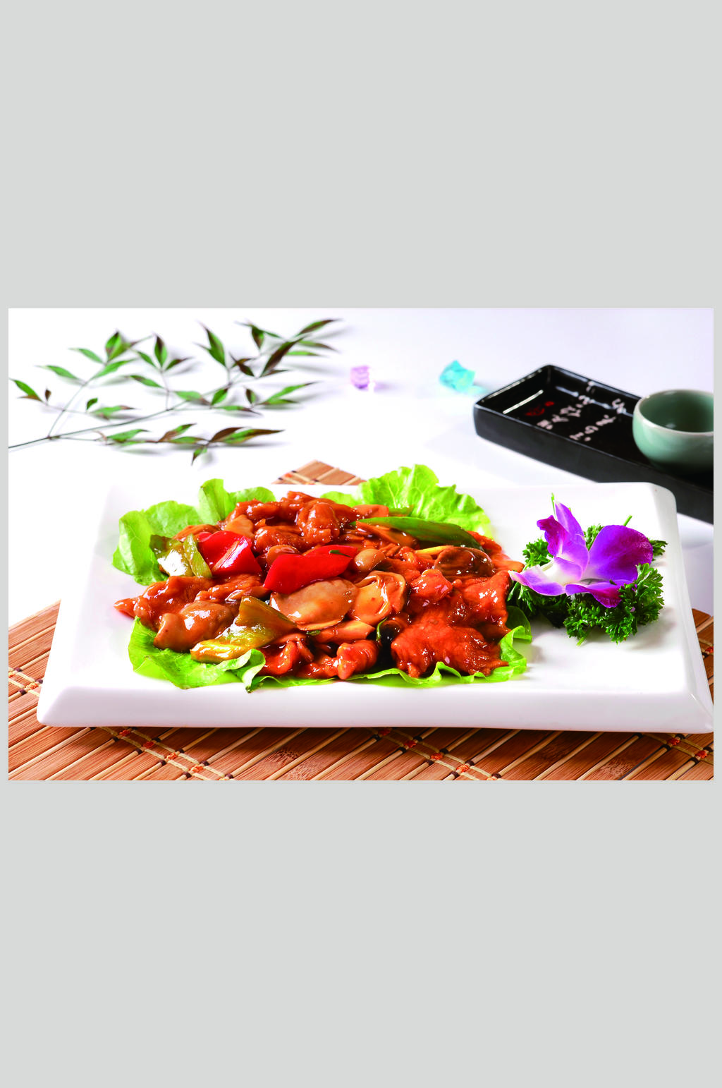 草菇炒牛肉素材