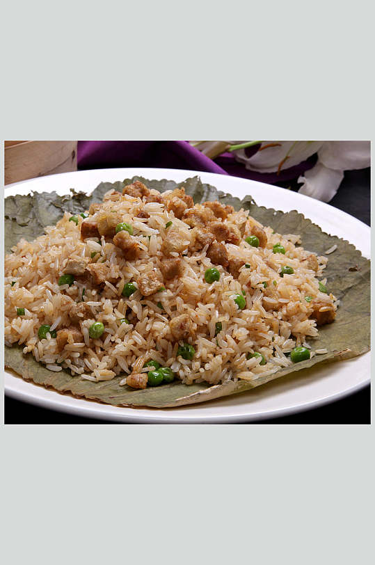 法国鹅肝炒饭美食高清图片