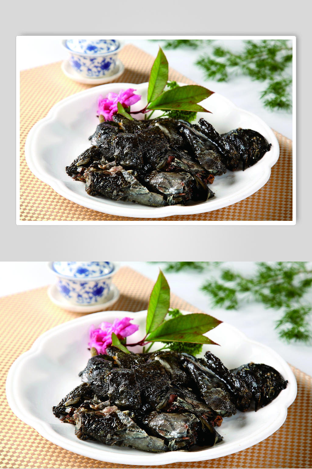 田园竹香鸡素材