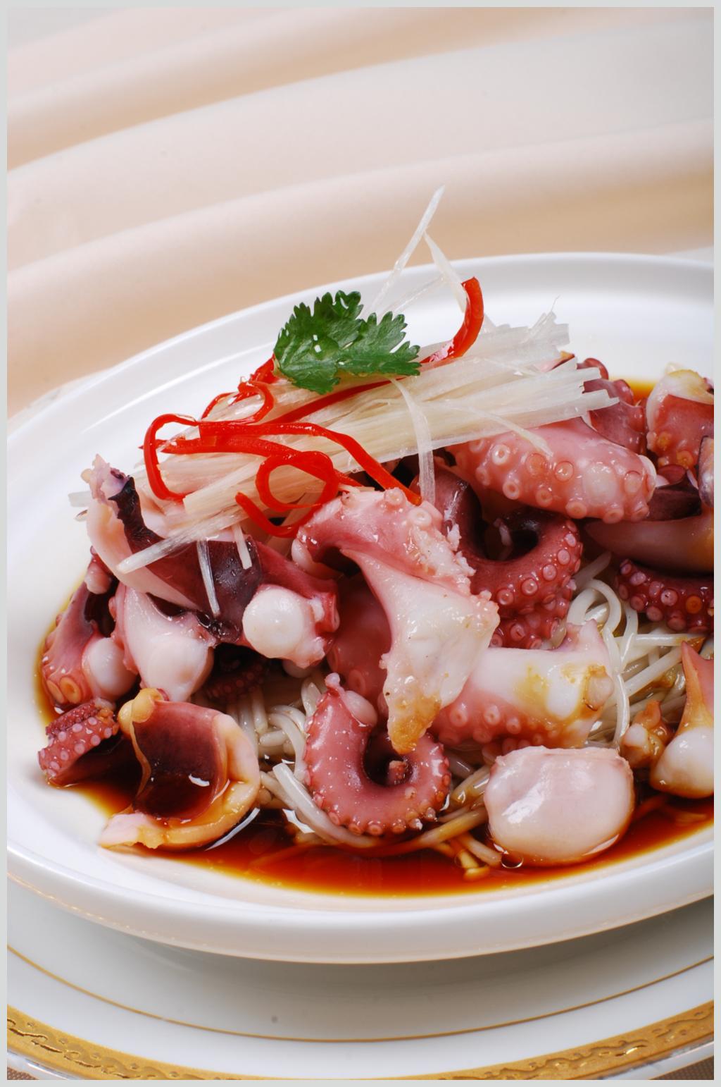白灼八爪鱼素材
