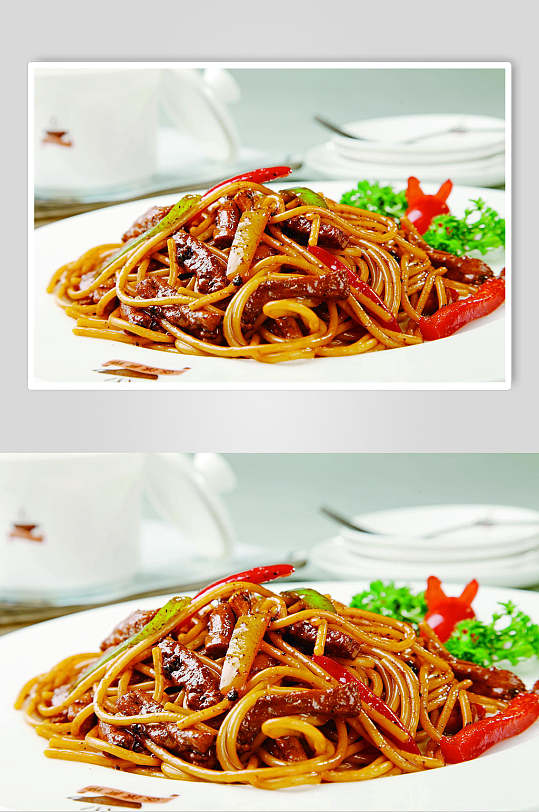 黑椒牛柳炒意粉