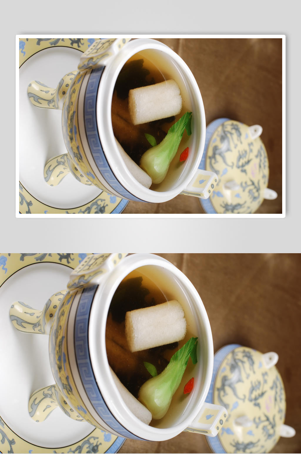 鸡汤活辽参素材