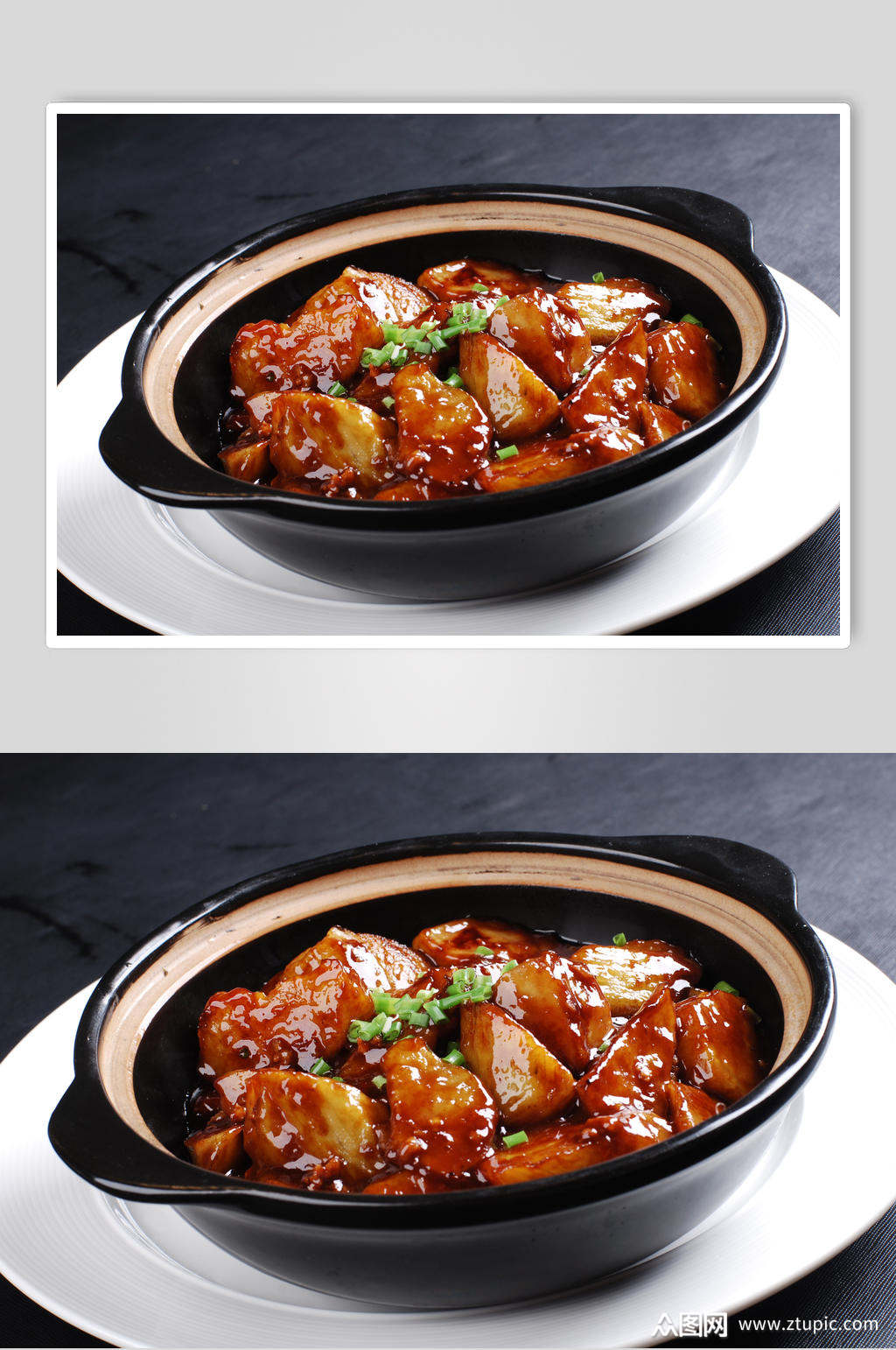 砂窝杂酱茄子高清餐饮菜品摄影图片素材