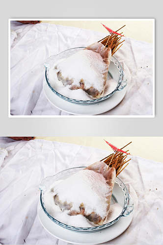 盐拆虾美食图片