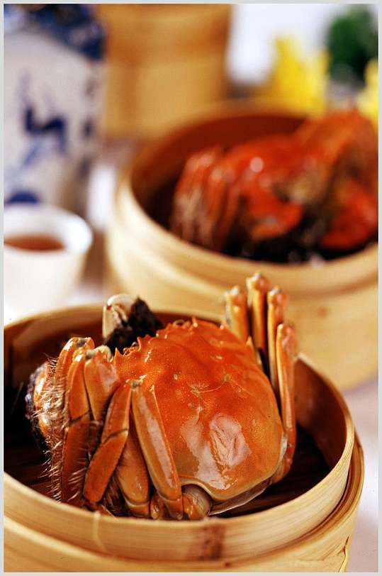 花雕酒大闸蟹美食图片