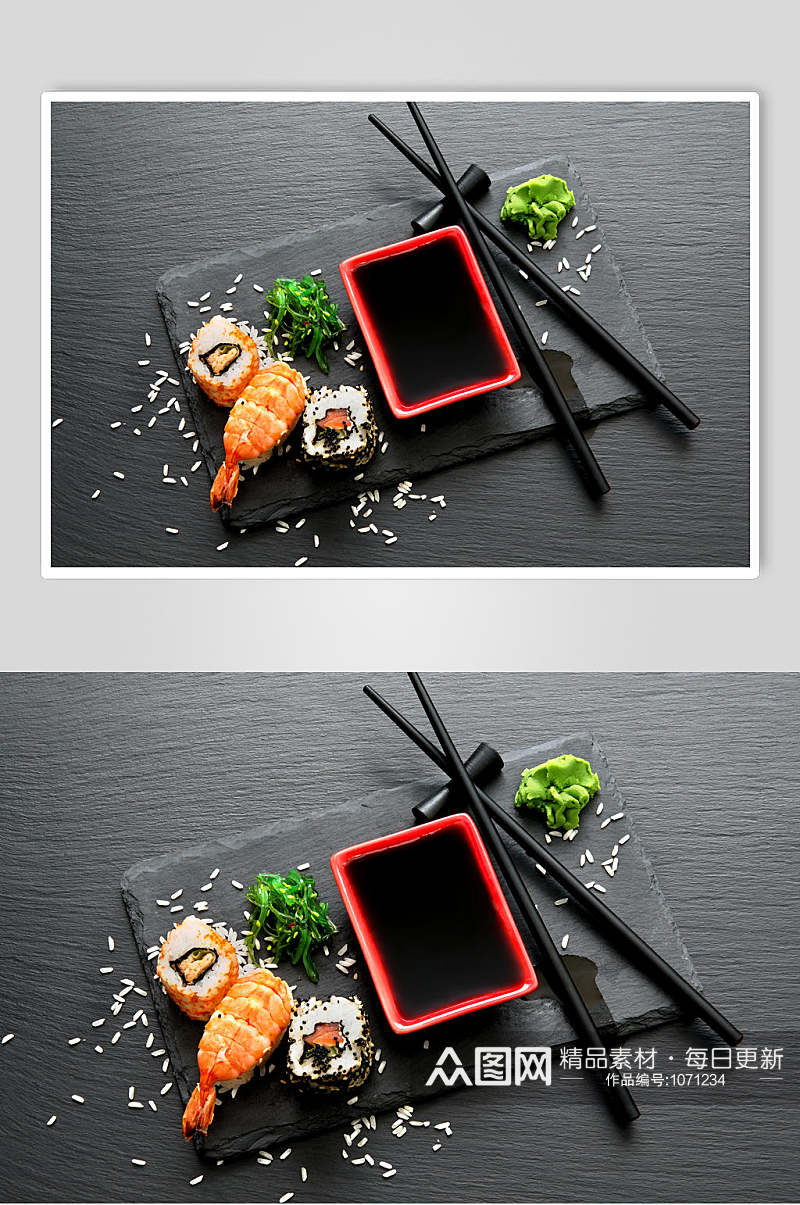 甜虾寿司美食图片素材
