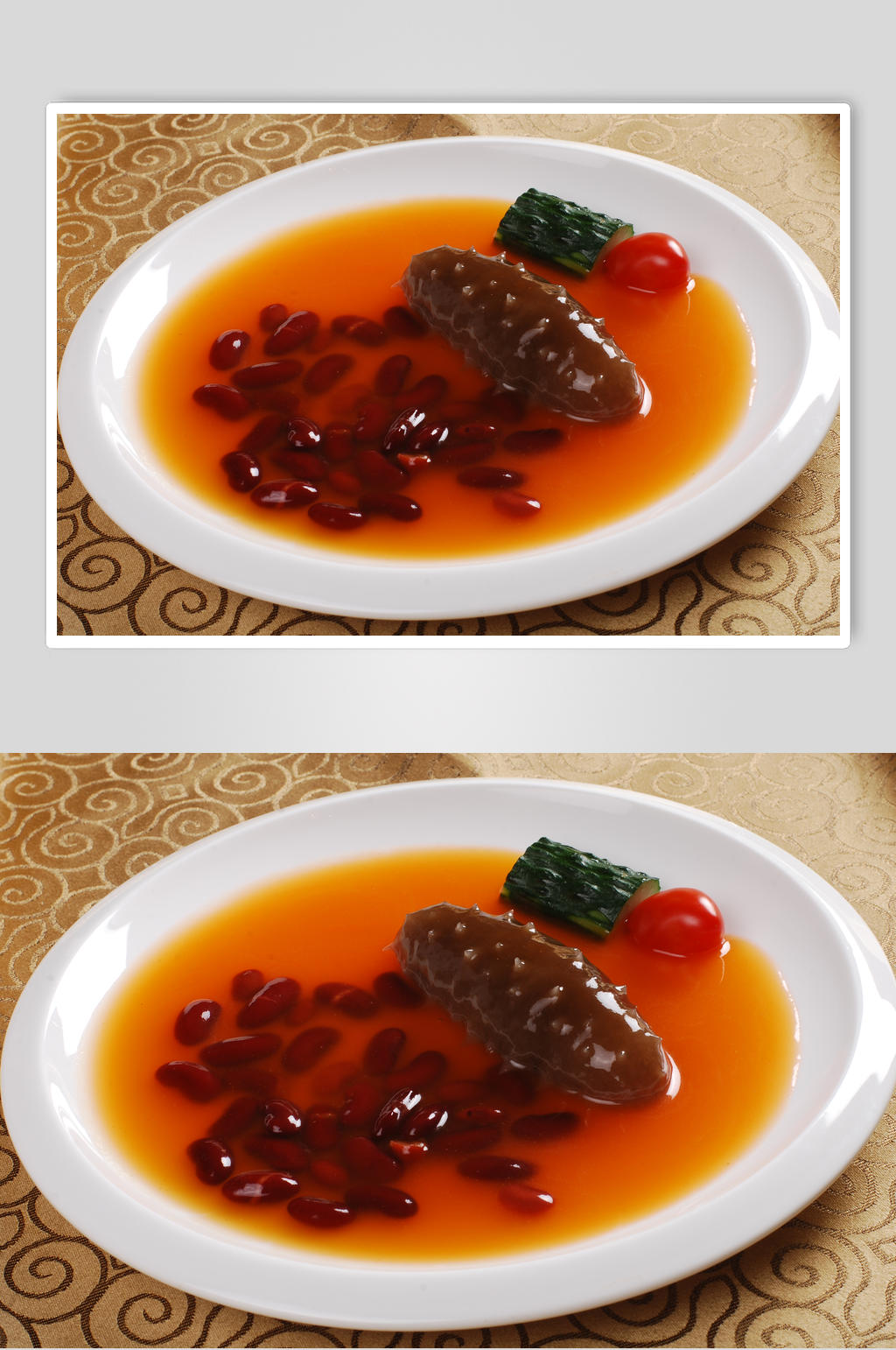 鲍汁扣辽参素材