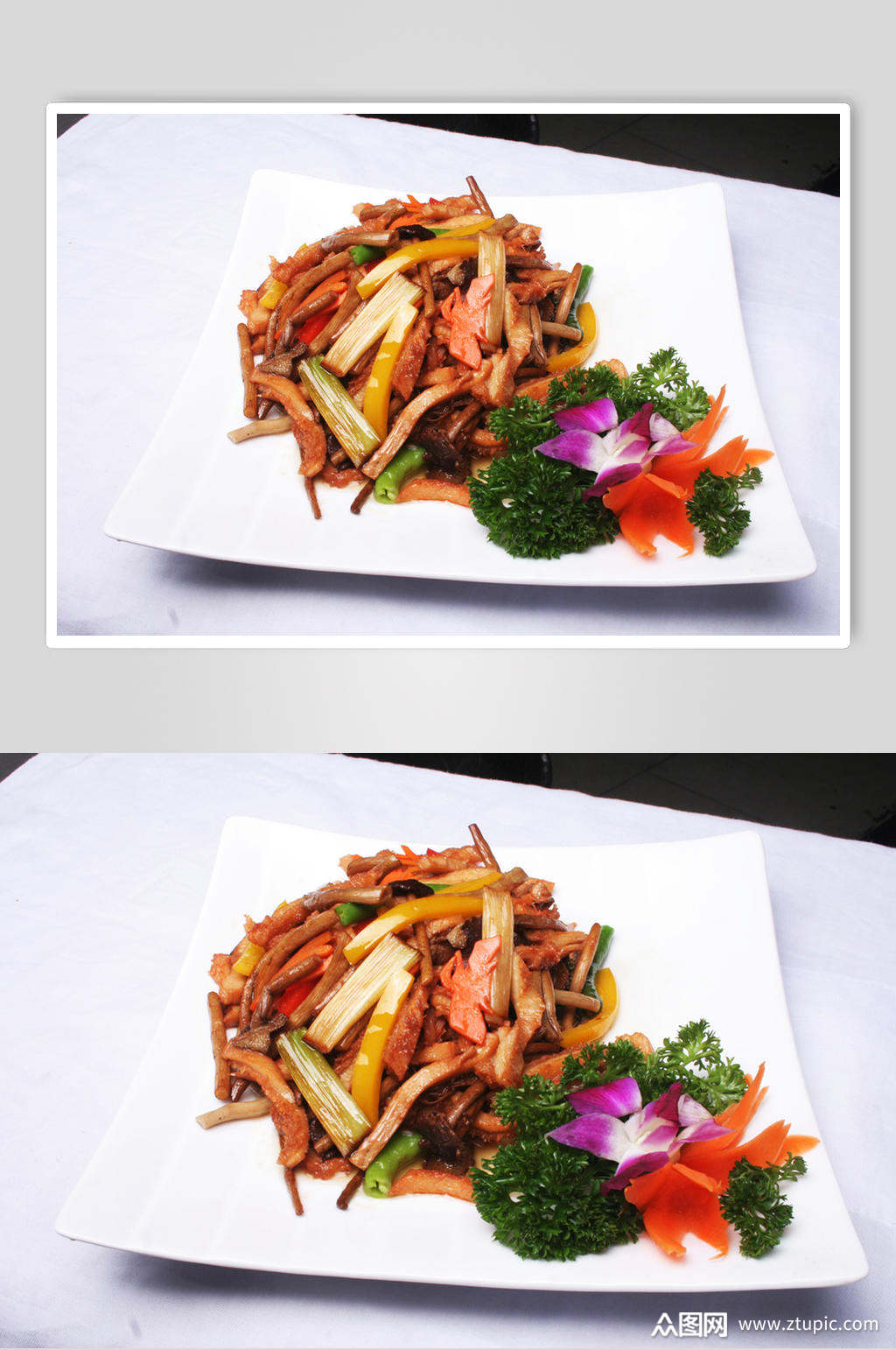 茶树菇爆金牛肚