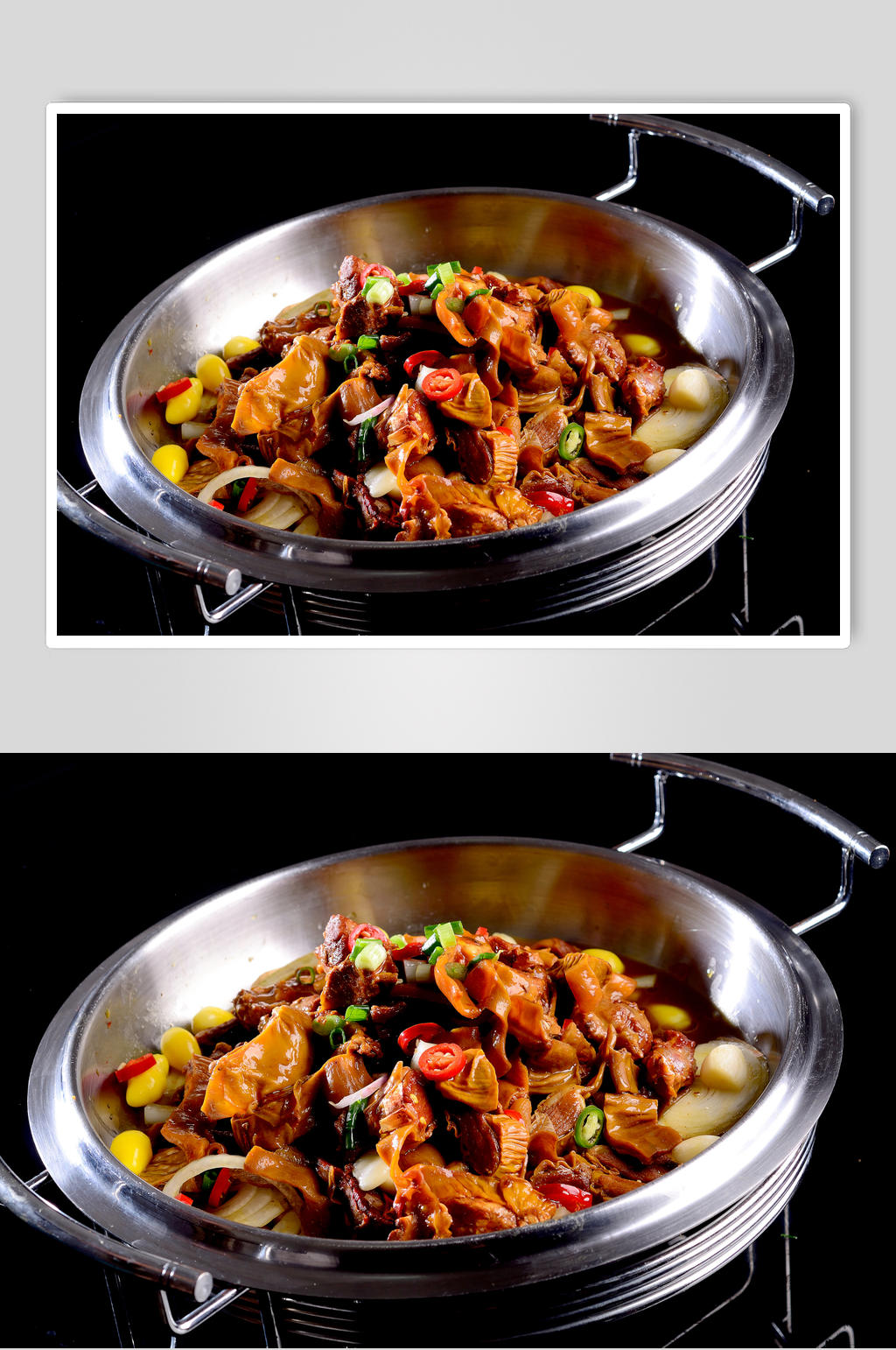 干锅连肝肉素材
