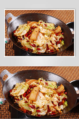 干锅包菜高清精美餐饮美食摄影图片