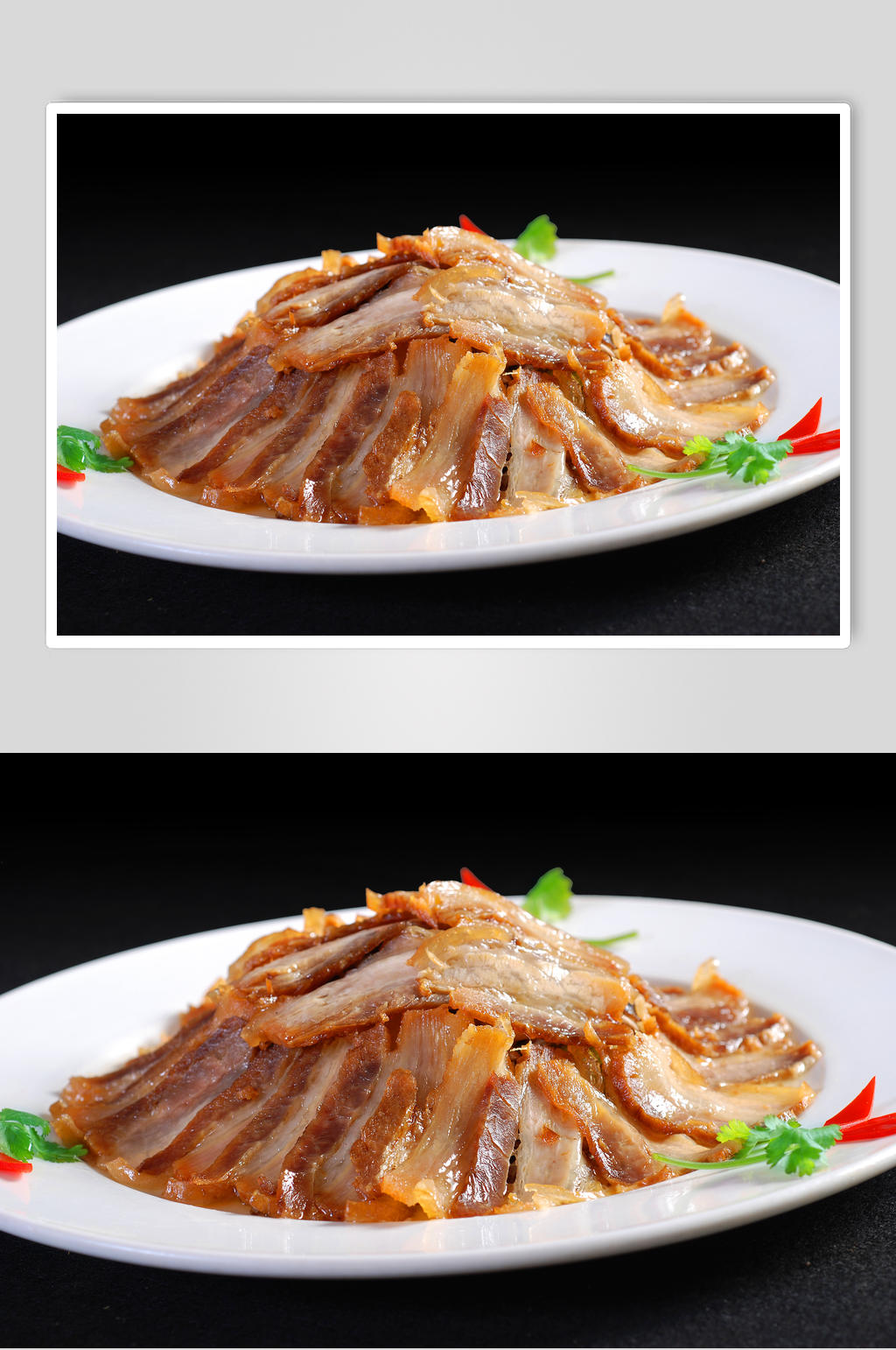 鲜菌油底肉素材
