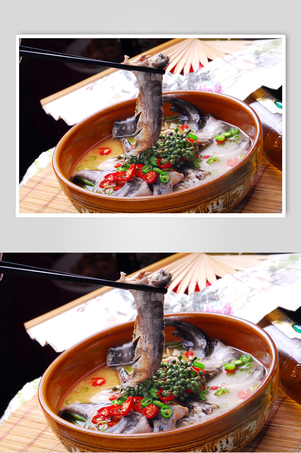 海河高清菜品摄影图片椒香仔鲢素材