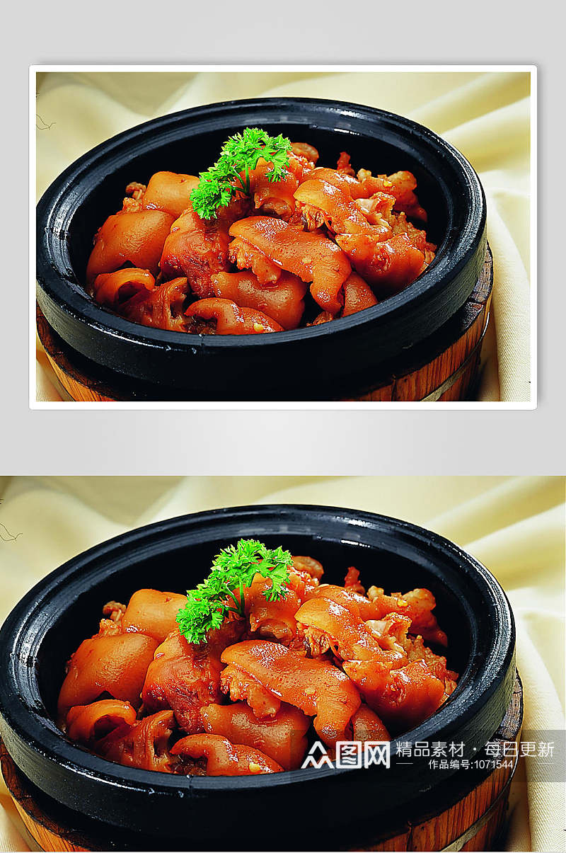 石锅干姜豆美蹄高清餐饮美食摄影图片素材