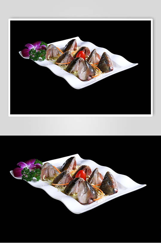 海河鲜高清菜品摄影图片鱼唇