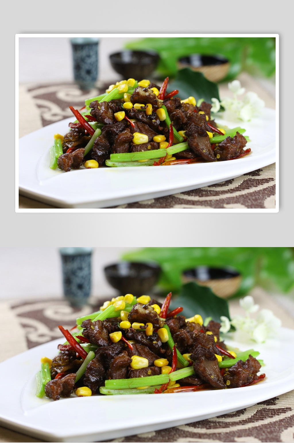 牛肉煽粒米素材