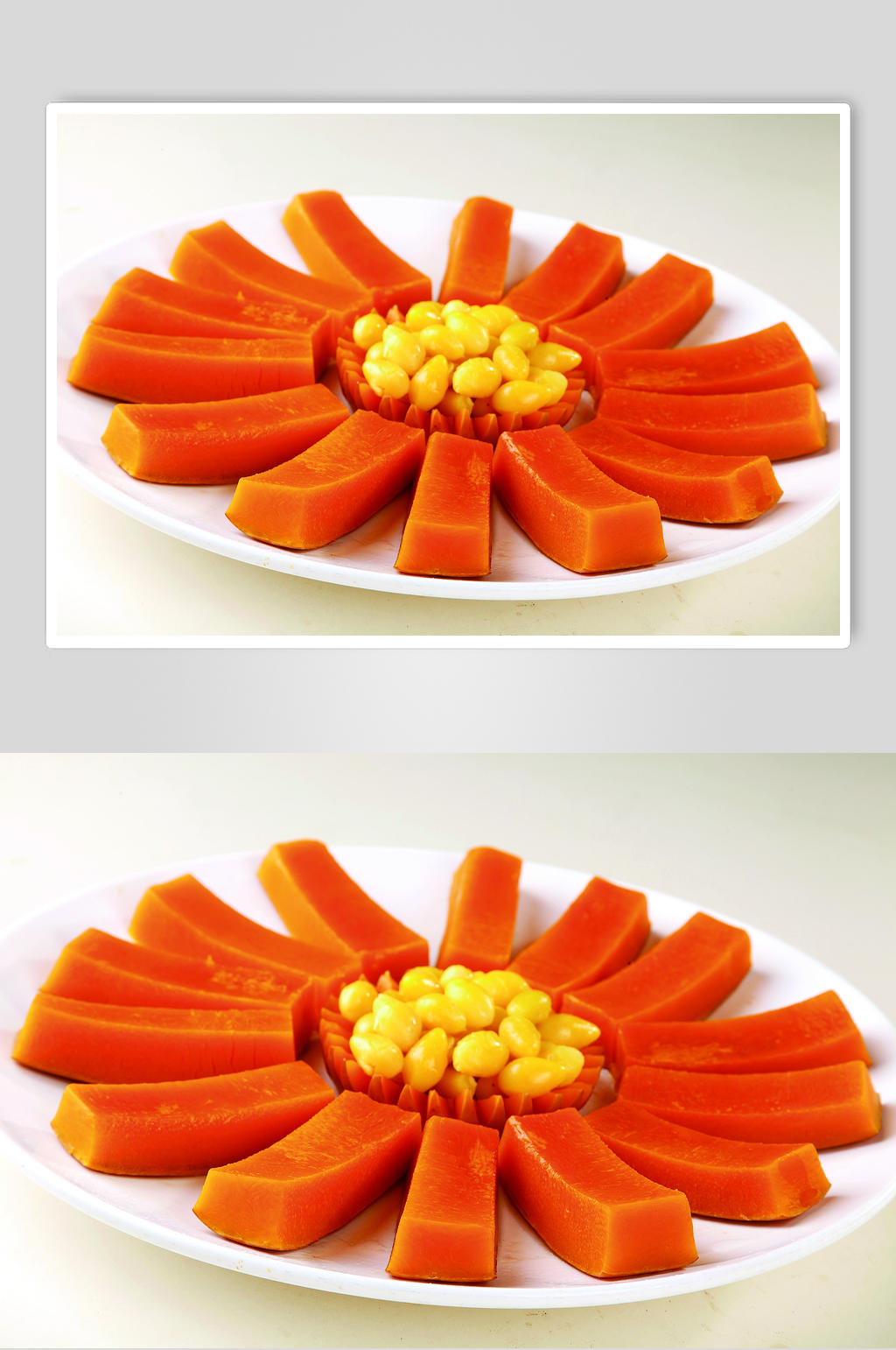 银杏蒸南瓜素材