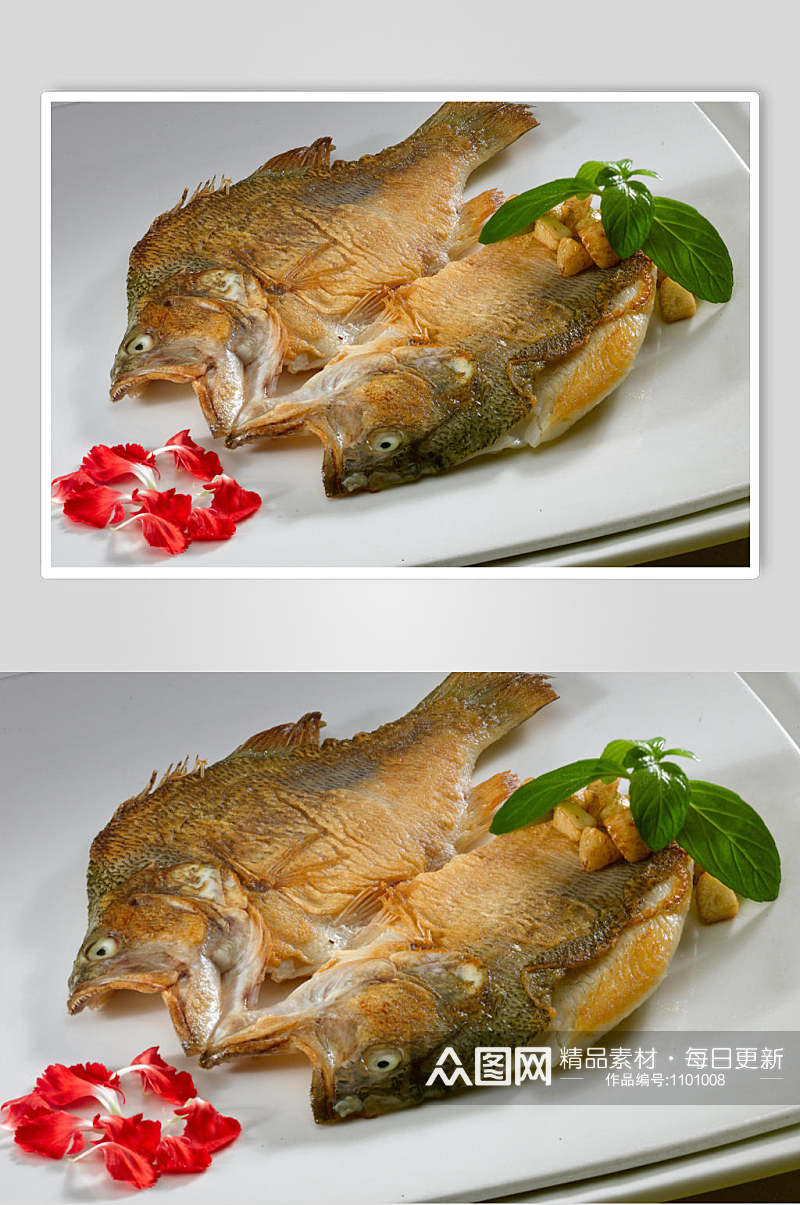 高清菜品摄影图片炭烧鲈鱼素材