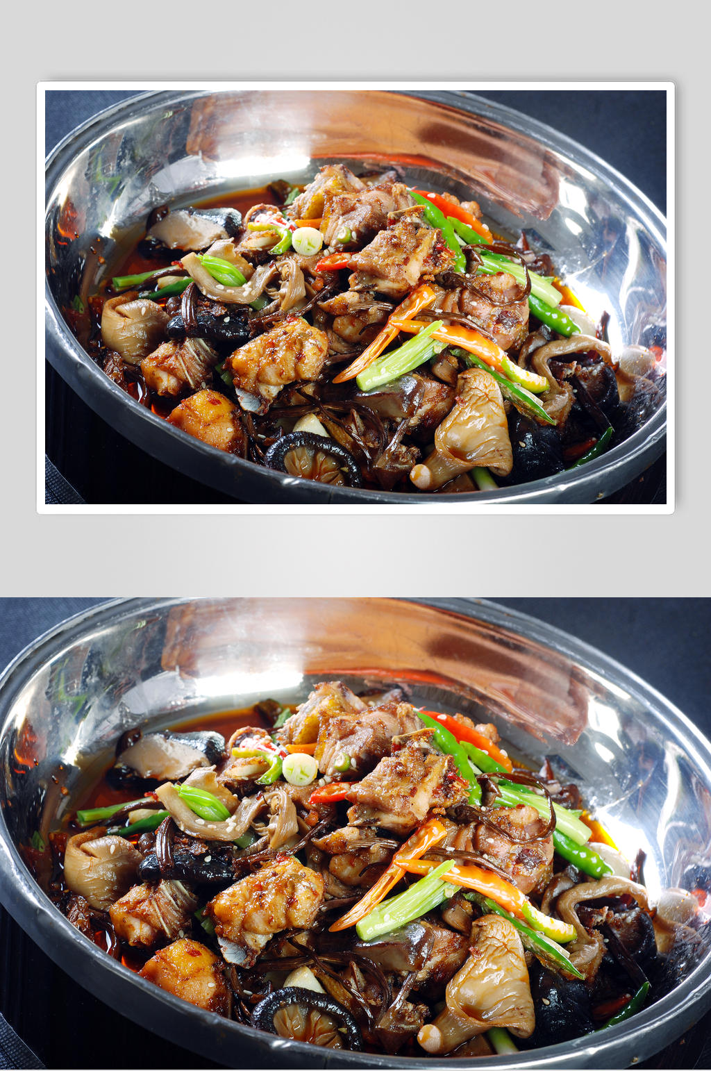 乡村杂菌鸡素材