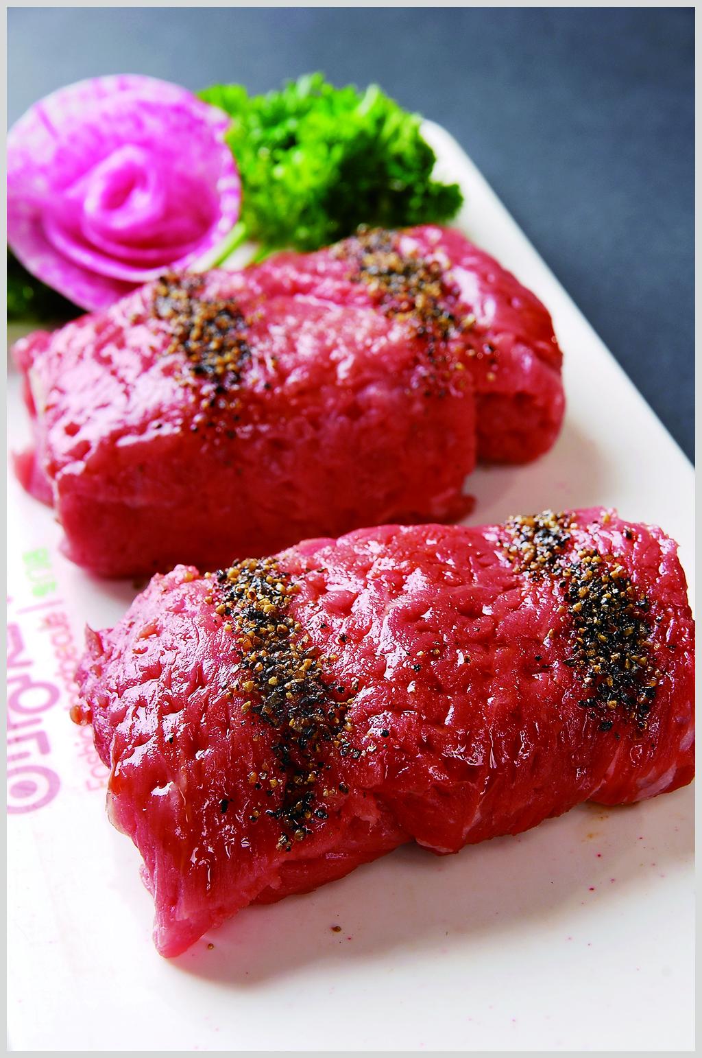 牛排卷肉素材