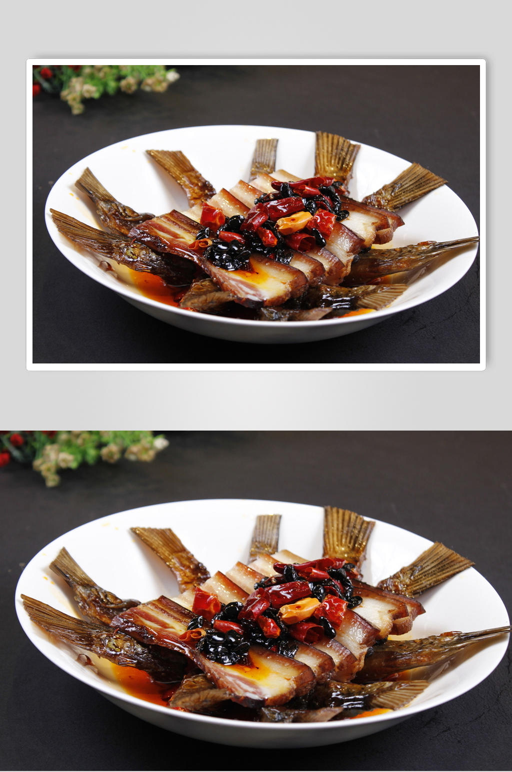 乡里腊鱼尾蒸腊肉素材