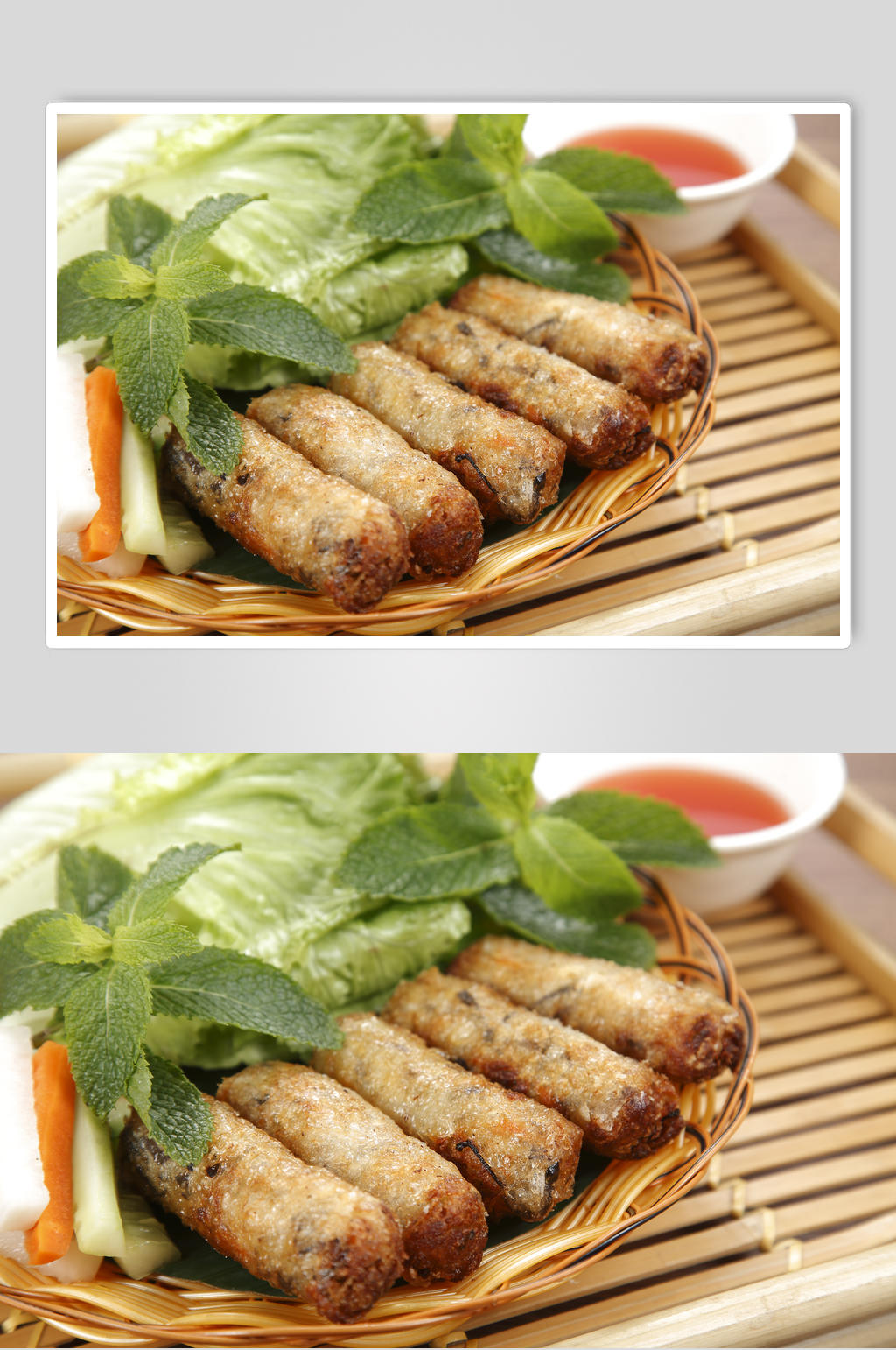 香酥春卷素材