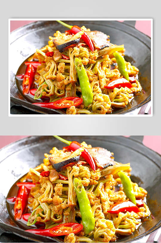 干锅五花肉花菜