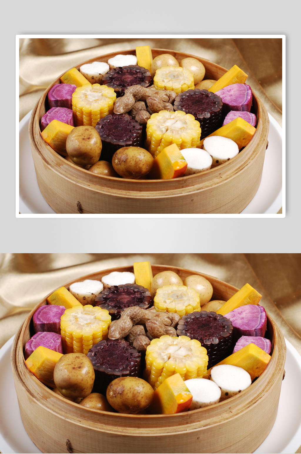笼蒸杂粮素材