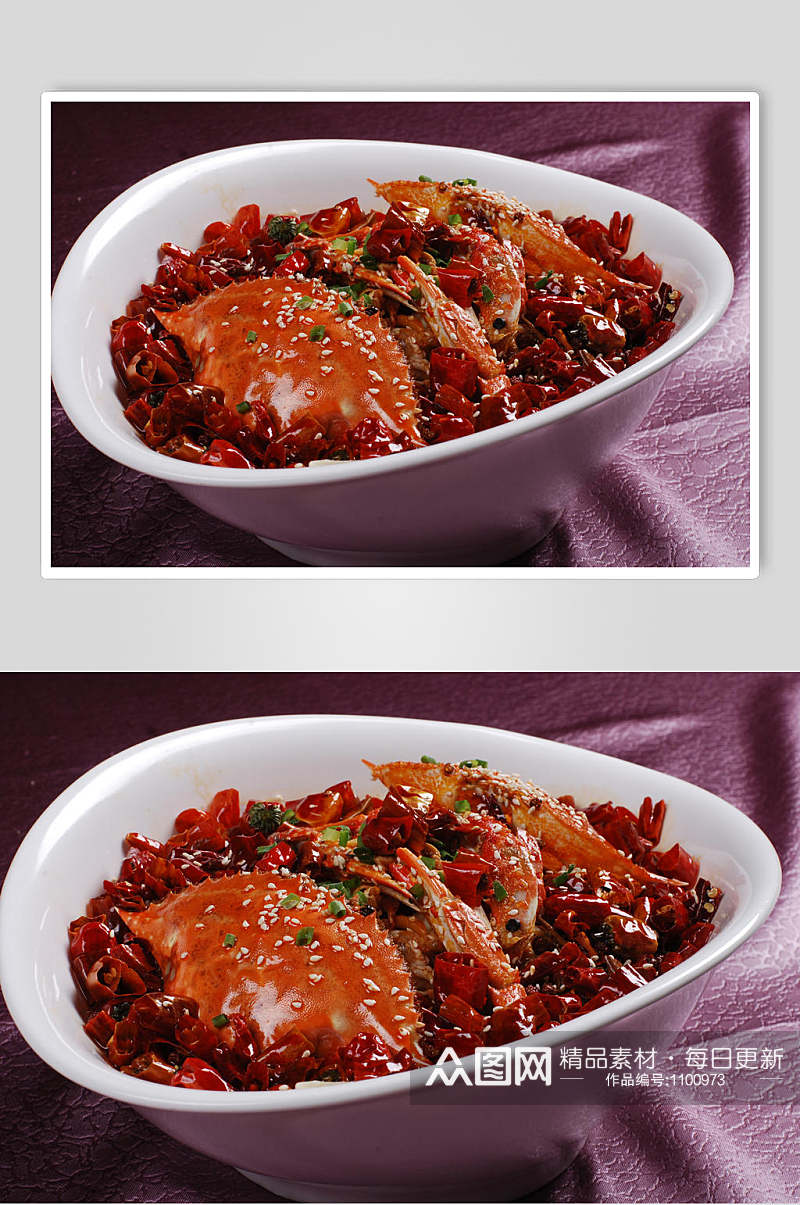 高清菜品摄影图片沸腾蟹素材