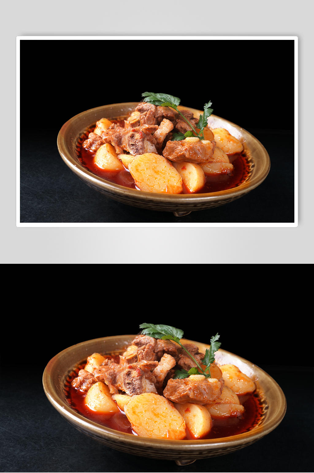 土豆烧排骨素材