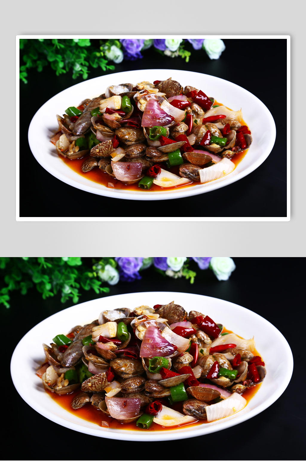 高清精美菜品炒花甲炒螺丝美食图片素材