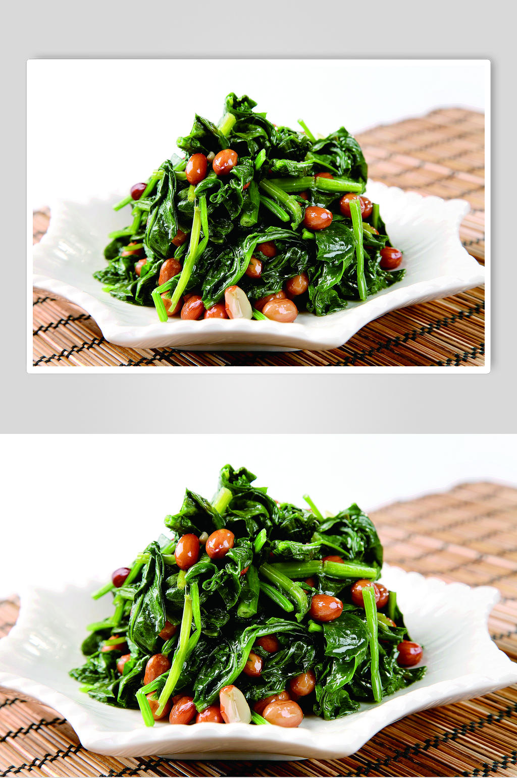 菠菜花生米素材