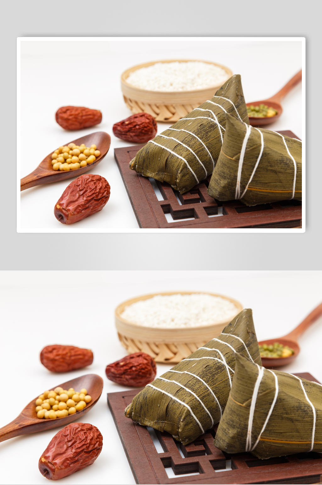 黄豆红枣端午节粽子美食素材
