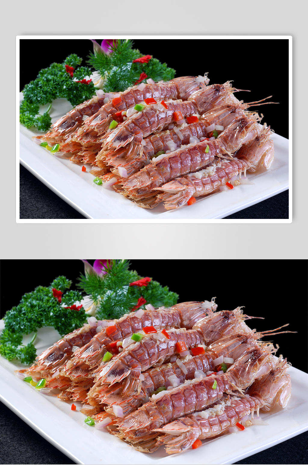 海鲜-椒盐爬爬虾高清美食图片素材