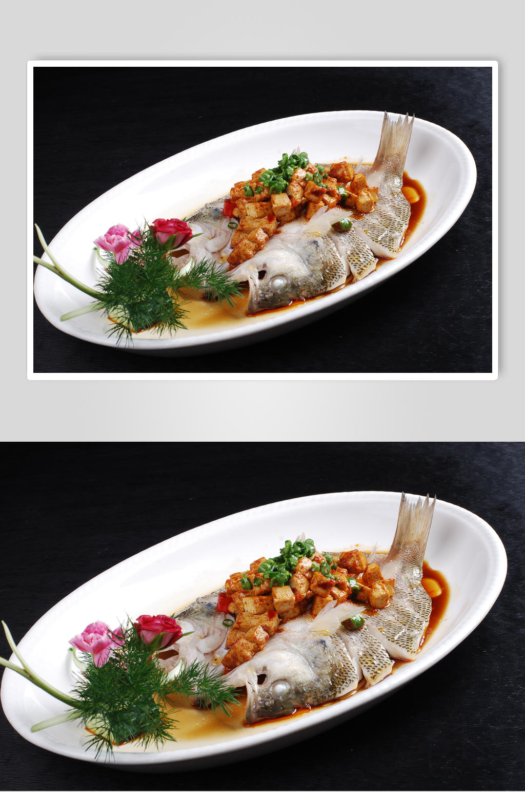 麻婆豆腐烧鲈鱼素材