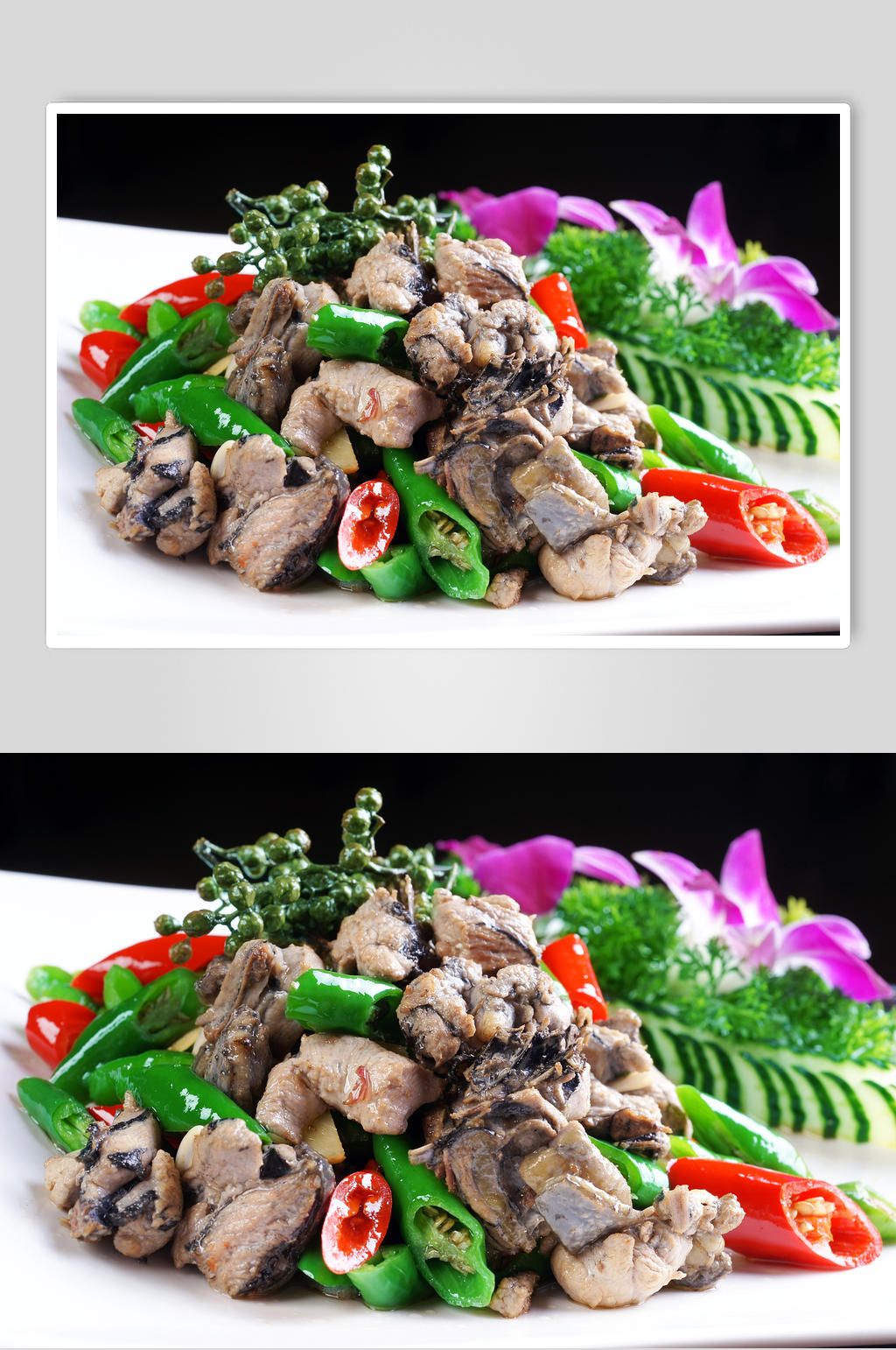 鲜椒爆乌鸡素材