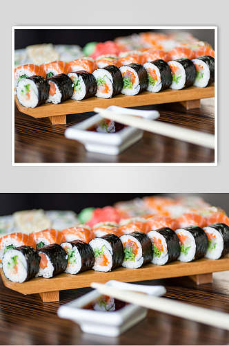紫菜寿司卷美食图片