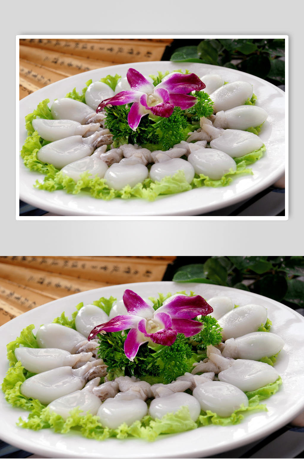 墨鱼仔高清海鲜菜品摄影图片素材