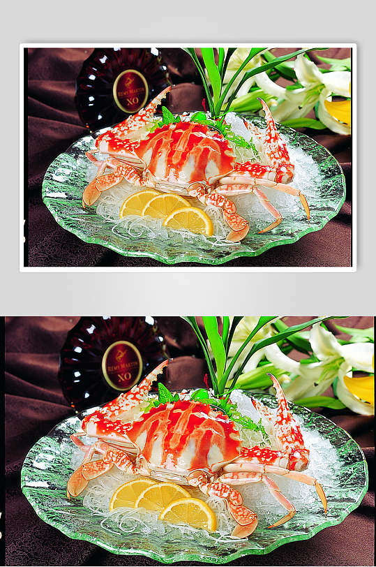冰镇红蟹高清美食图片