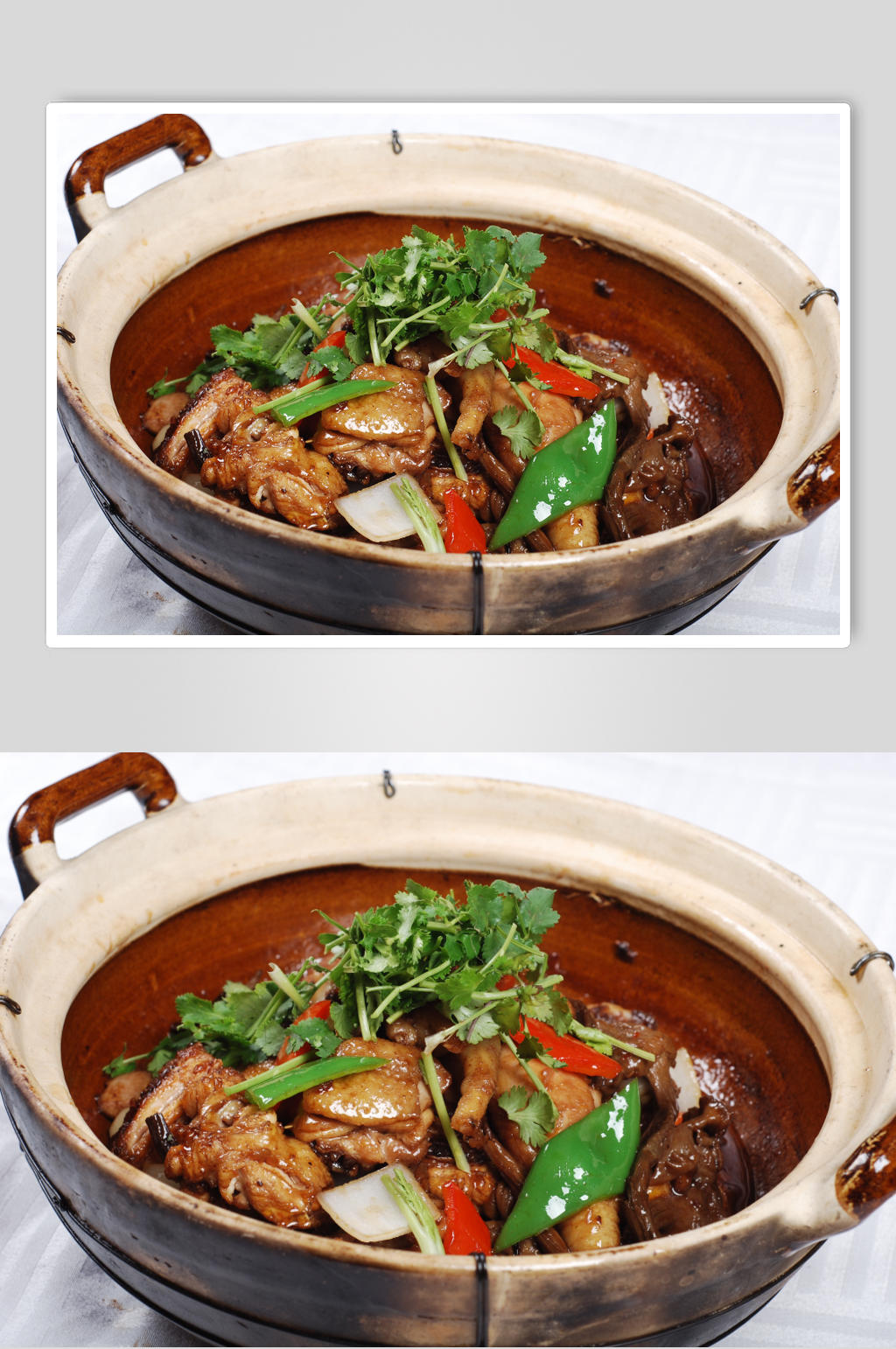 茶树菇鸡煲素材