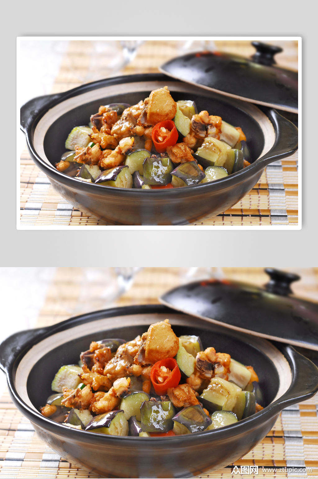 青椒茄子鸡
