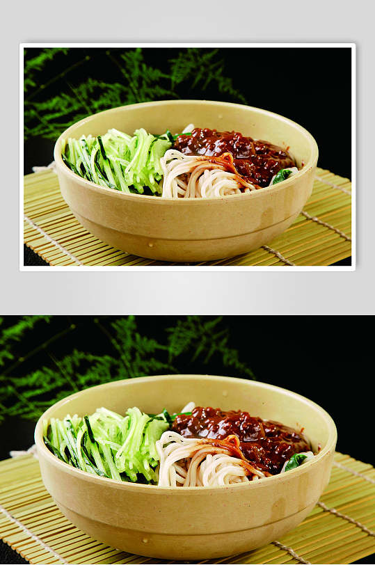 炸酱面美食图片