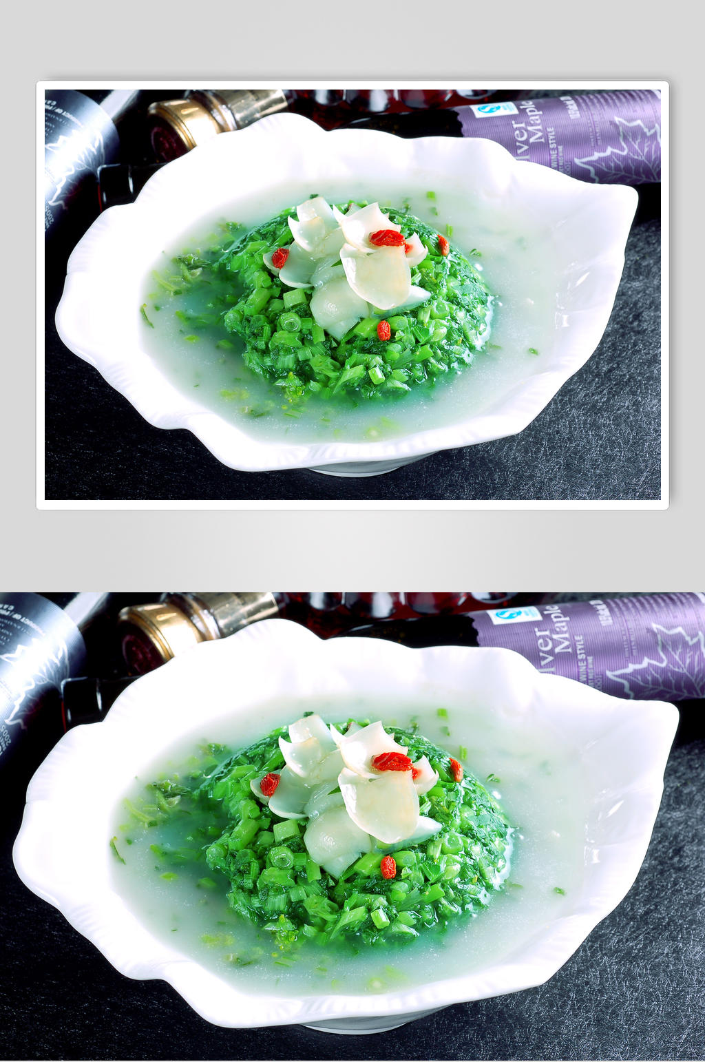 热菜百合青菜钵素材