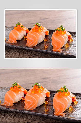寿司美食手握小卷摆盘艺术视觉摄影图