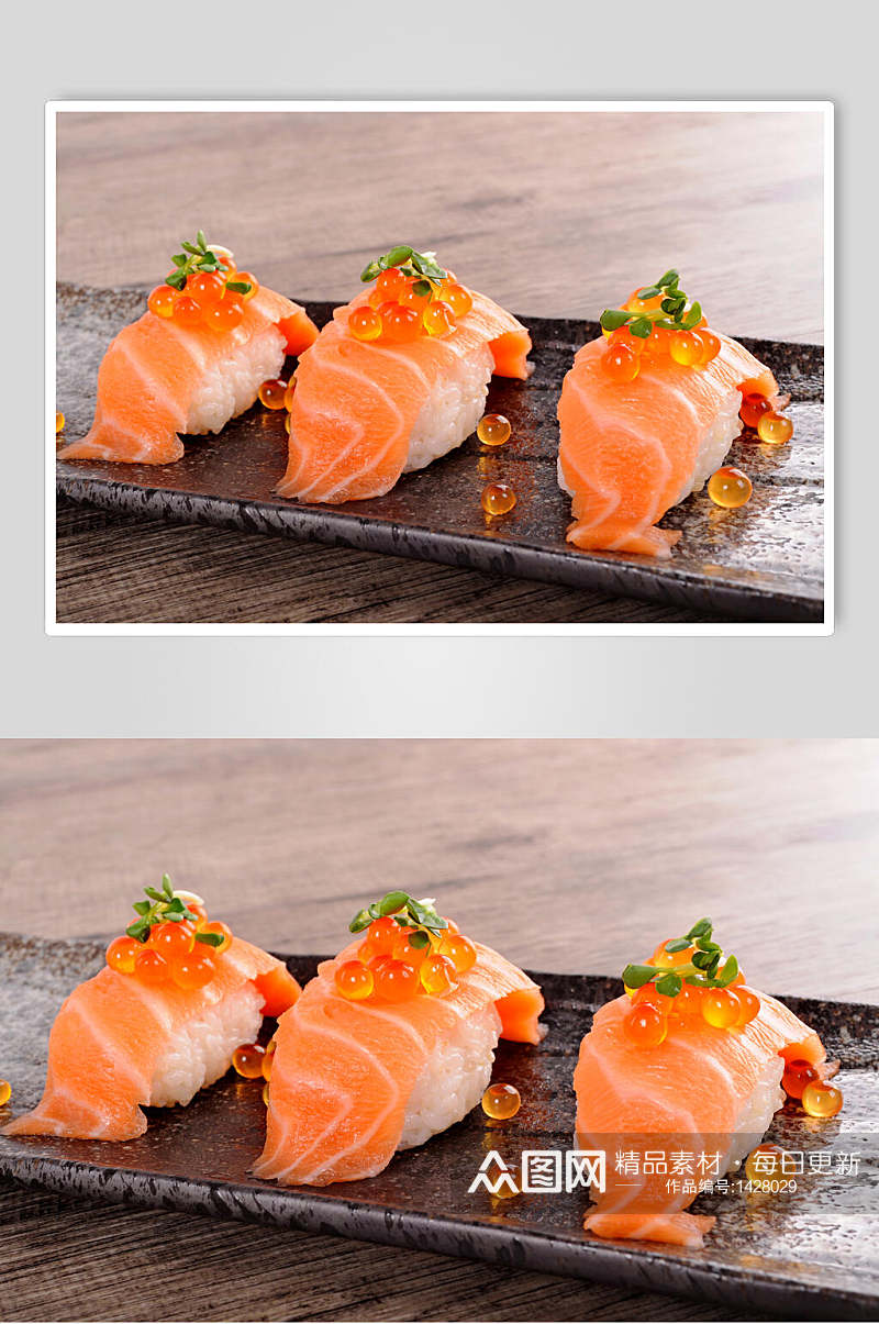 寿司美食手握小卷摆盘艺术视觉摄影图素材
