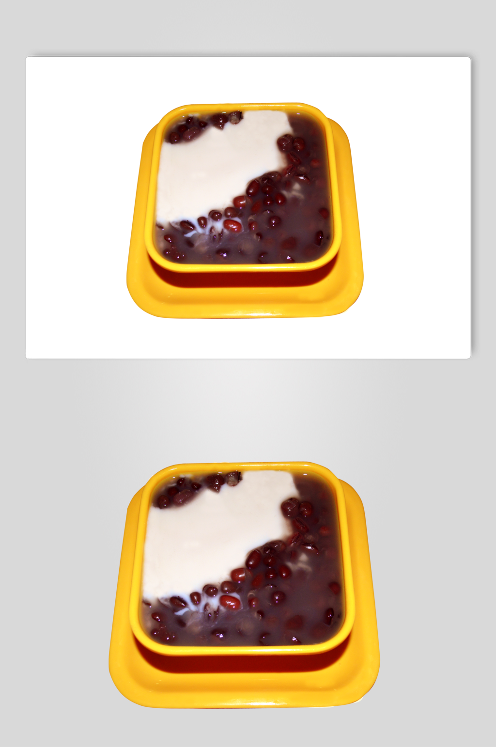 红豆牛奶甜品素材