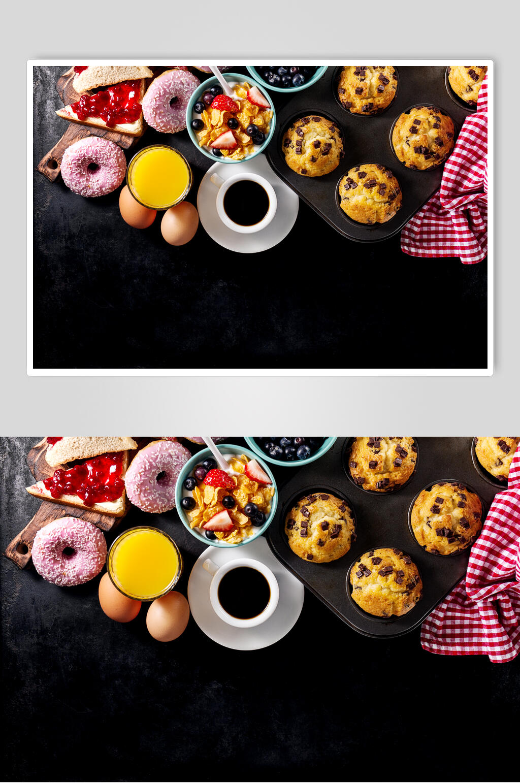 红格子布美食摆盘海报模板下载-编号1400891-众图网