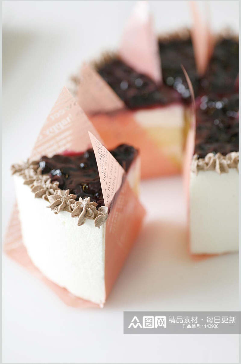 燕麦蓝莓蛋糕素材