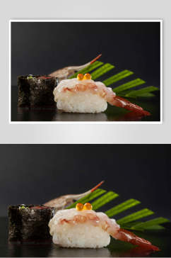寿司美食摄影效果视觉美味虾手握免抠背景