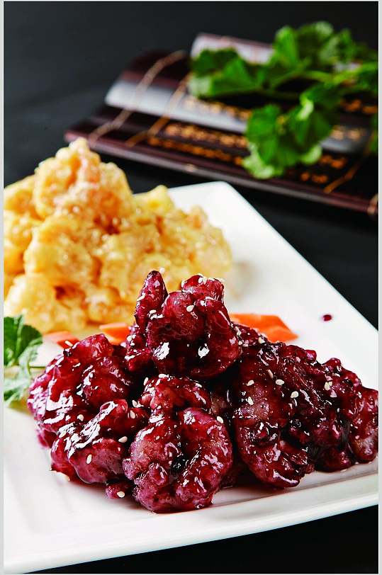 双味虾球食物高清图片